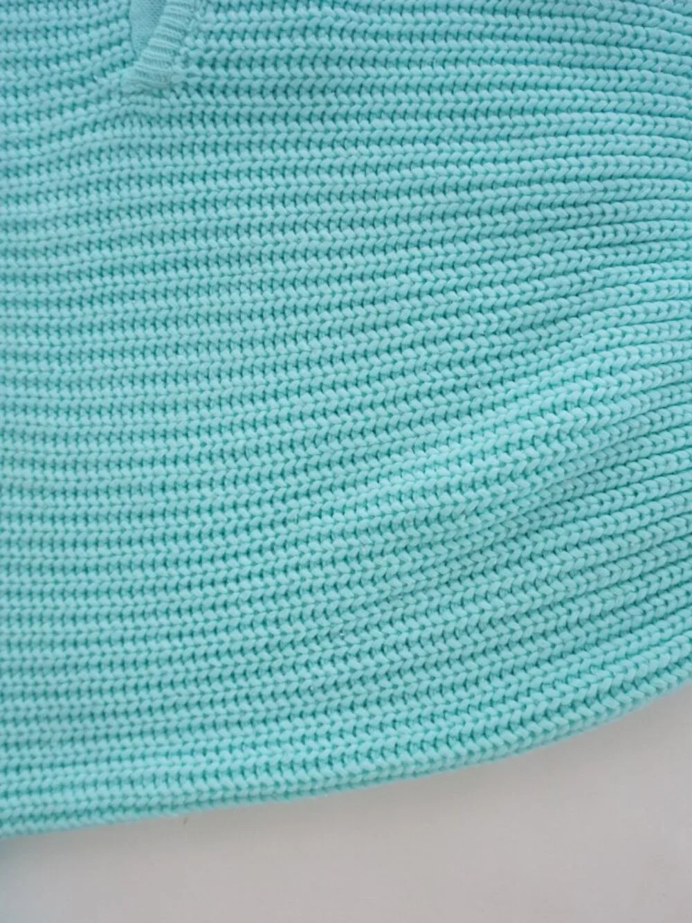 Vintage Cassie West Aqua Ribbed Collared Button Grandpa Knit Tennis Sweater M - Picture 6 of 8